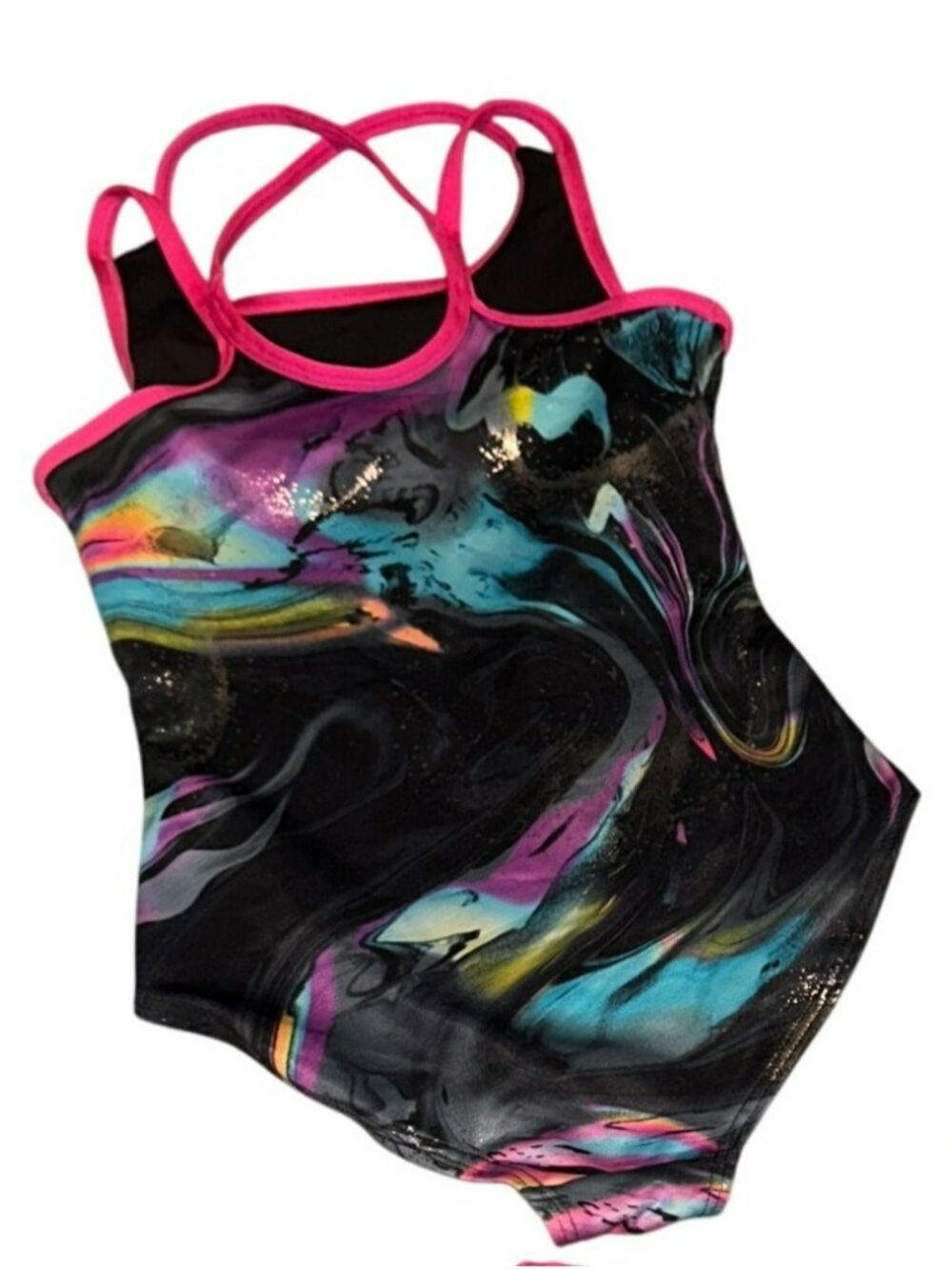 Justice Girls 5 / 6 Gymnastics Dance Cheer Stretch Bodysuit Leotard - Picture 2 of 3